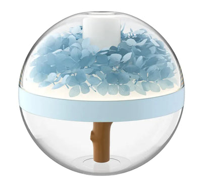 Preserved Flower Portable Humidifier & Essential Oil Diffuser with LED Night Light hero image adding clean moisture to air for easier breathing and night comfort.